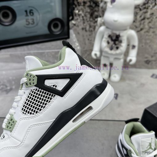 . Air Jordan 4 Sage Sea SaltThe classic mesh window area of the Qiao 4 is sewn with a joint 5eq4j0ls - Image 7