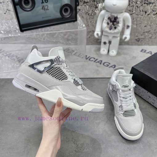 Air Jordan 4 GreyThe classic mesh window area of the Qiao 4 is sewn with a joint label on thp1lo89mh - Image 6