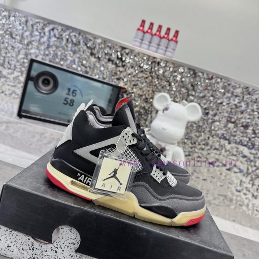 Air Jordan 4 GreyThe classic mesh window area of the Qiao 4 is sewn with a joint label on thuctczneq - Image 3