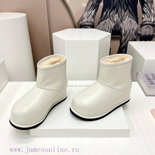Top tierAmina Muaddi23vs Autumn/Winter Hot Snow Boot SeriesRound headed snow boots with incr2idlkwbb - Image 4