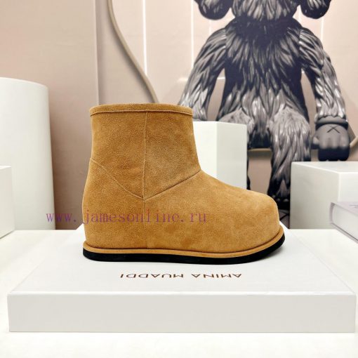 Top tierAmina Muaddi23vs Autumn/Winter Hot Snow Boot SeriesRound headed snow boots with incrmyss9bn1 - Image 6