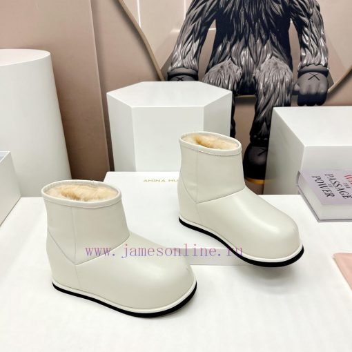 Top tierAmina Muaddi23vs Autumn/Winter Hot Snow Boot SeriesRound headed snow boots with incr2idlkwbb - Image 5