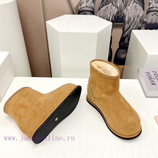 Top tierAmina Muaddi23vs Autumn/Winter Hot Snow Boot SeriesRound headed snow boots with incrmyss9bn1 - Image 10