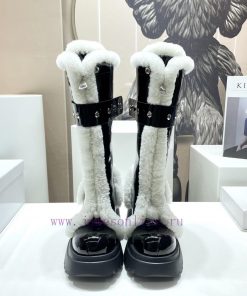 Top tierE-SL niche fashion brand designer 23vs autumn/winter new fur boot seriesSponge cake triheql2