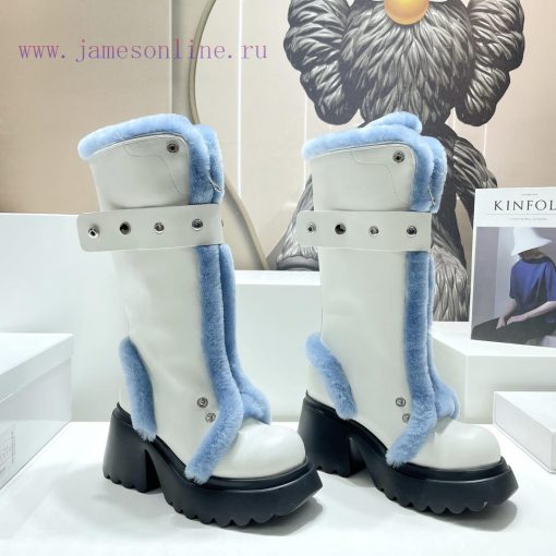Top tierE-SL niche fashion brand designer 23vs autumn/winter new fur boot seriesSponge cake stismb5h - Image 3