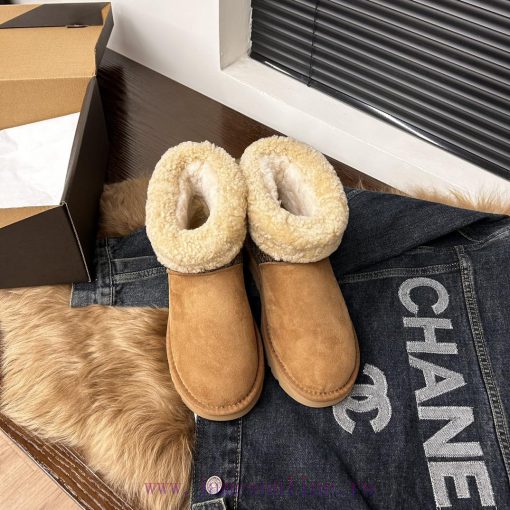 Curled hair UGGUGG. Fur and fur integrated snow boots. I've seen many classic styles and neeq25t094q - Image 4