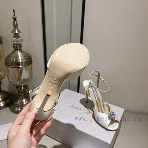 Jimmy Coo is a simple, elegant, and fashionable pair of sandalsOne button high-heeled sandalscmf4h5e - Image 10