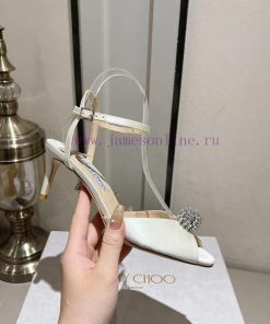 Jimmy Coo is a simple, elegant, and fashionable pair of sandalsOne button high-heeled sandal11va8yep