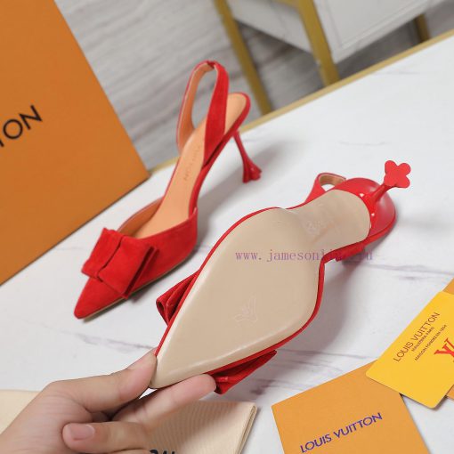 Top qualityLoui * vuitte * * New Plum Heel SandalsThis Blossom high-heeled shoe is made of smnwc1flm - Image 2