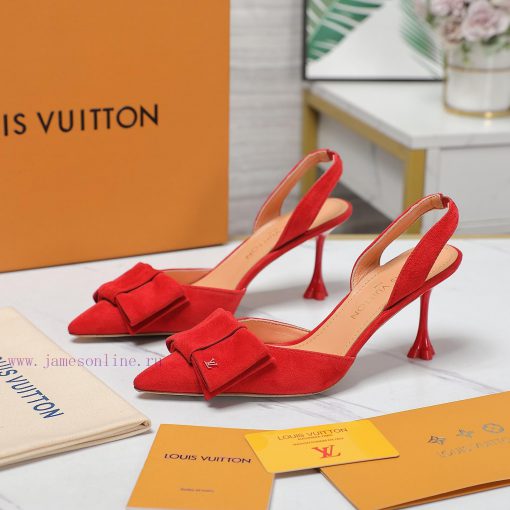 Top qualityLoui * vuitte * * New Plum Heel SandalsThis Blossom high-heeled shoe is made of smnwc1flm - Image 4