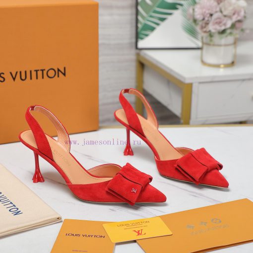 Top qualityLoui * vuitte * * New Plum Heel SandalsThis Blossom high-heeled shoe is made of smnwc1flm - Image 5
