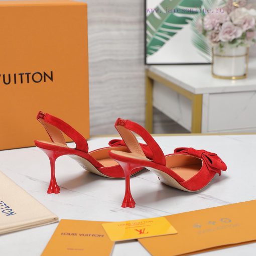 Top qualityLoui * vuitte * * New Plum Heel SandalsThis Blossom high-heeled shoe is made of smnwc1flm - Image 8