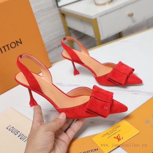 Top qualityLoui * vuitte * * New Plum Heel SandalsThis Blossom high-heeled shoe is made of smnwc1flm - Image 9
