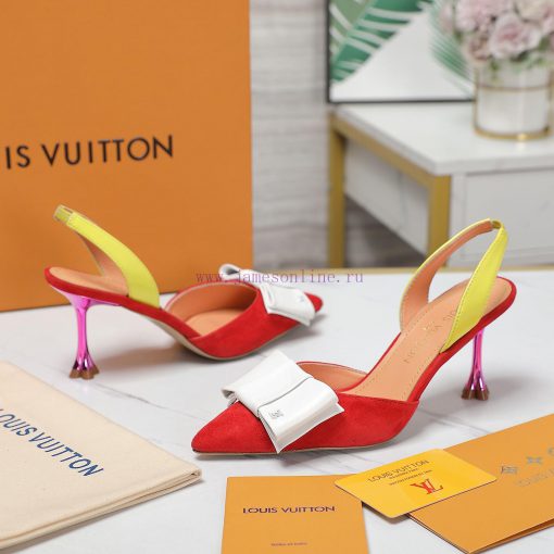 Top qualityLoui * vuitte * * New Plum Heel SandalsThis Blossom high-heeled shoe is made of smquqa9vc - Image 3