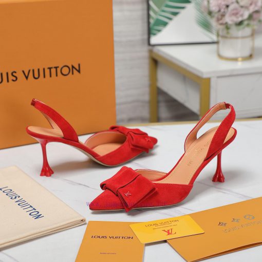Top qualityLoui * vuitte * * New Plum Heel SandalsThis Blossom high-heeled shoe is made of smnwc1flm - Image 10