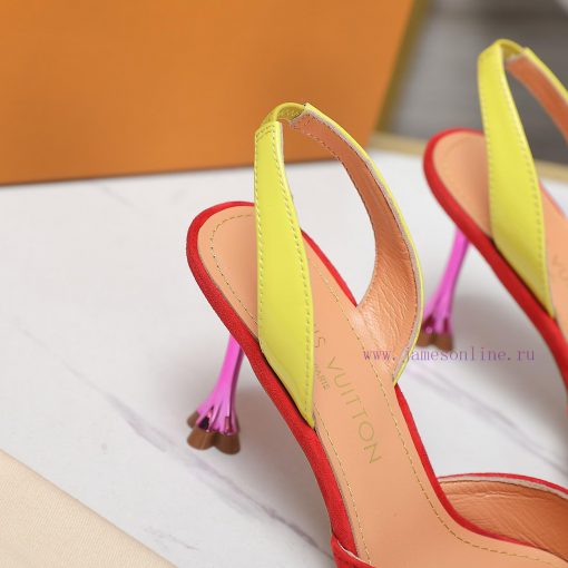 Top qualityLoui * vuitte * * New Plum Heel SandalsThis Blossom high-heeled shoe is made of smquqa9vc - Image 9