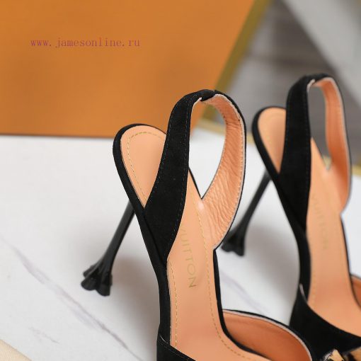 Top qualityLoui * vuitte * * New Plum Heel SandalsThis Blossom high-heeled shoe is made of sxxnp5gym - Image 2