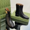 New Gucci Purchasing Grade 2023 New Almond Head Retro G Belt Buckle Ankle Boots Martin Shortlzqqi0kv