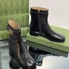 New Gucci Purchasing Grade 2023 New Almond Head Retro Double G Belt Buckle Ankle Boots Marti9d7oqw1a