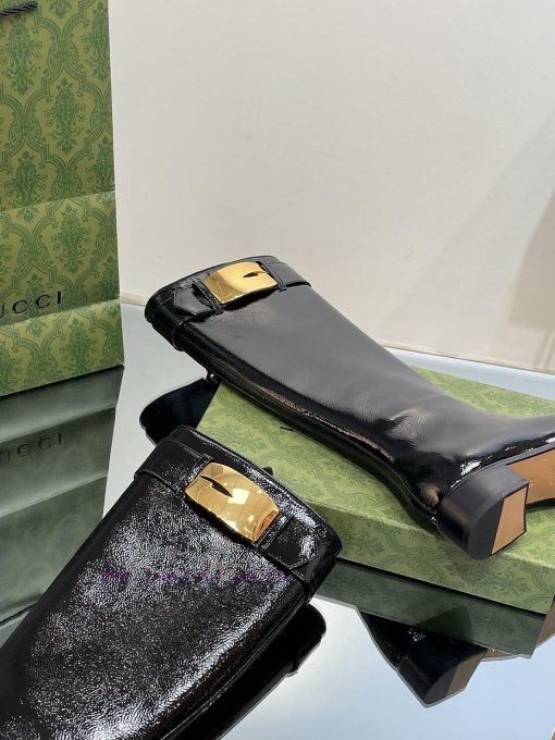 New Gucci Purchasing Grade 2023 New Almond Head Retro G Belt Buckle Long Boots Knight BootsGa2vh8o3n - Image 8