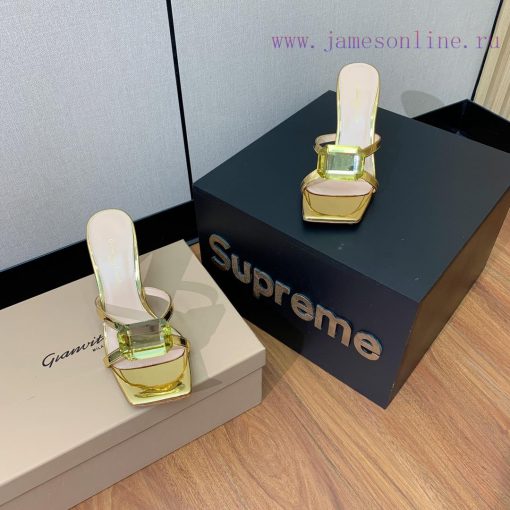Gianvit Ross large button square toe slippers adhere to the design style of elegant and intew88us8cr - Image 10