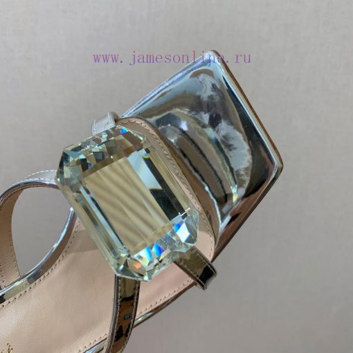 Gianvit Ross large button square toe slippers adhere to the design style of elegant and inteyns1sb62 - Image 9