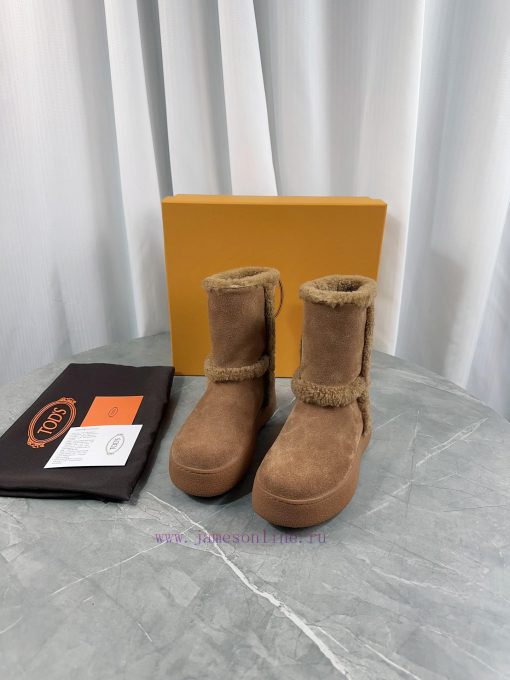 Tod's 2023 new snow boots refuse to be bulky. The original full grain cowhide and Australian0kp0ycnu - Image 4