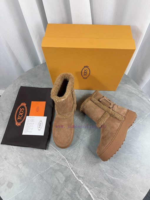 Tod's 2023 new snow boots refuse to be bulky. The original full grain cowhide and Australian0kp0ycnu - Image 5