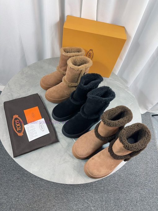 Tod's 2023 new snow boots refuse to be bulky. The original full grain cowhide and Australiande3fqwyz