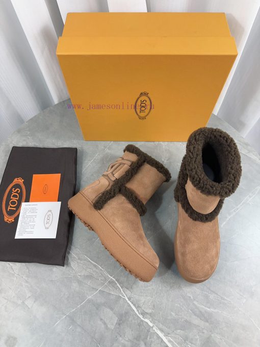 Tod's 2023 new snow boots refuse to be bulky. The original full grain cowhide and Australiande3fqwyz - Image 4