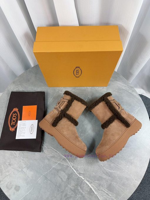Tod's 2023 new snow boots refuse to be bulky. The original full grain cowhide and Australiande3fqwyz - Image 5