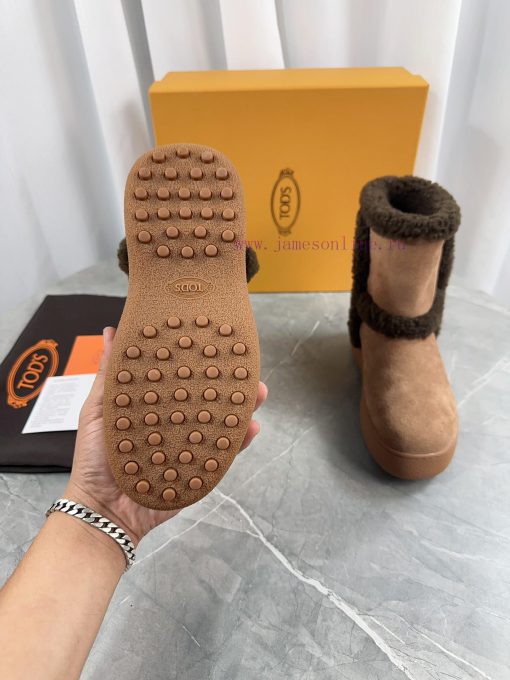 Tod's 2023 new snow boots refuse to be bulky. The original full grain cowhide and Australiande3fqwyz - Image 7