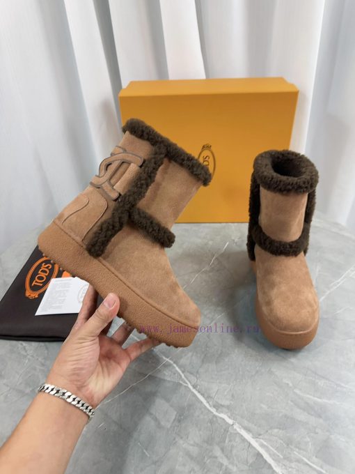 Tod's 2023 new snow boots refuse to be bulky. The original full grain cowhide and Australiande3fqwyz - Image 9