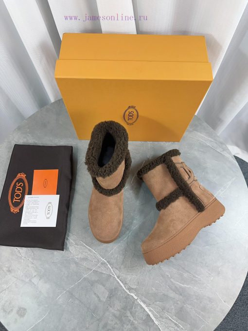 Tod's 2023 new snow boots refuse to be bulky. The original full grain cowhide and Australiande3fqwyz - Image 10