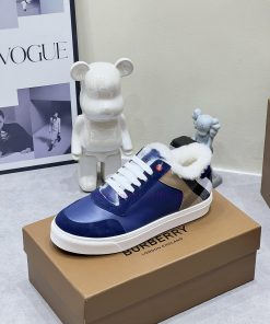 2024 SS Burberry Autumn/Winter Best Couple H New Italian Leather Sneakers Crafted from Engli3s51iv6u