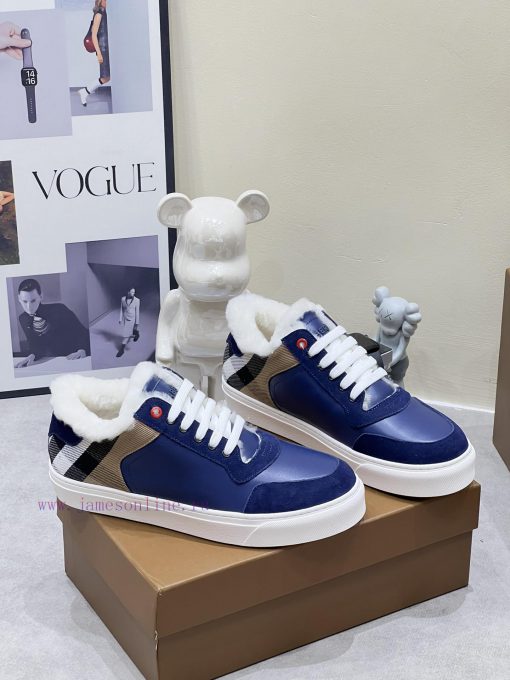 2024 SS Burberry Autumn/Winter Best Couple H New Italian Leather Sneakers Crafted from Engli3s51iv6u - Image 6