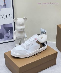 2024 SS Burberry Autumn/Winter Best Couple H New Italian Leather Sneakers Crafted from Engliko192y12