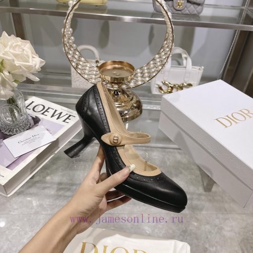 Top Dior 2023 new round toe single shoes, new Spectadio ballet high heels make a brilliant d2pzkncrj - Image 4
