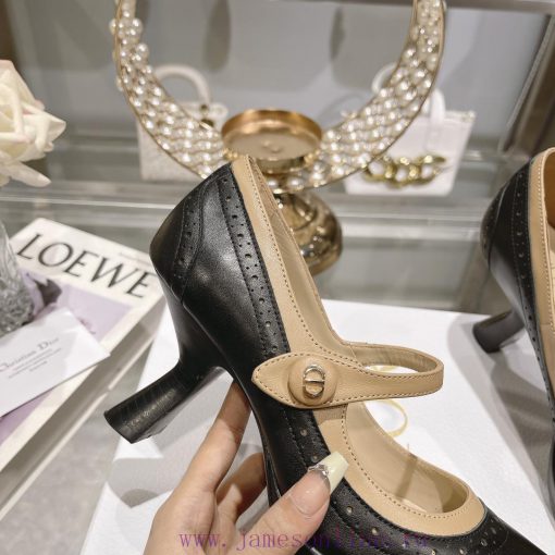 Top Dior 2023 new round toe single shoes, new Spectadio ballet high heels make a brilliant d2pzkncrj - Image 8