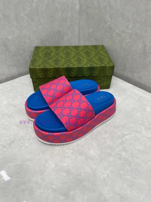 GUCCI official website new women's thick soled slippers and sandalsThe GG logo was first usejxdfse71 - Image 5