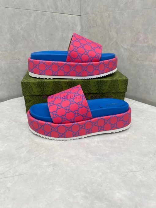 GUCCI official website new women's thick soled slippers and sandalsThe GG logo was first usejxdfse71 - Image 6