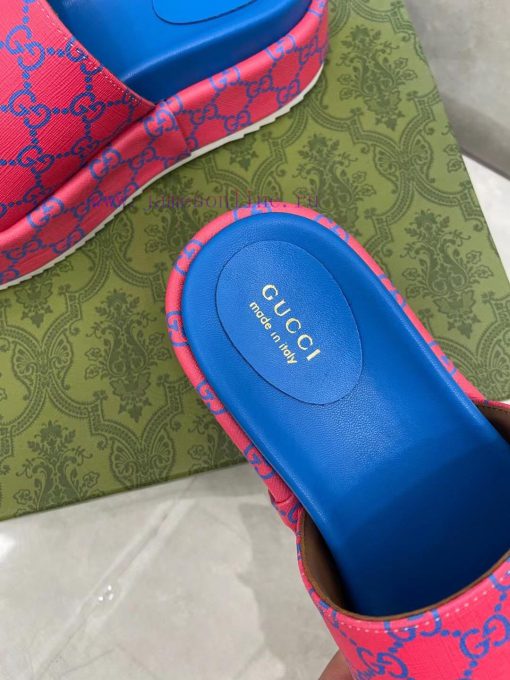 GUCCI official website new women's thick soled slippers and sandalsThe GG logo was first usejxdfse71 - Image 9