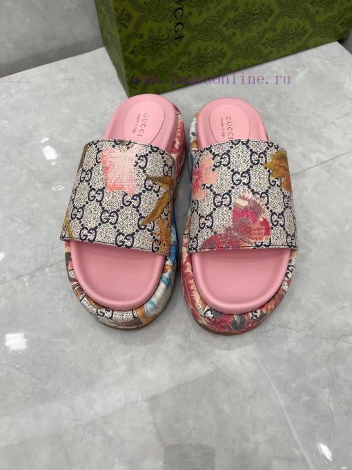P 2023 Gucci New Super Beautiful Fashion SlippersThe plant patterns with a long history in t2fh7p1u5