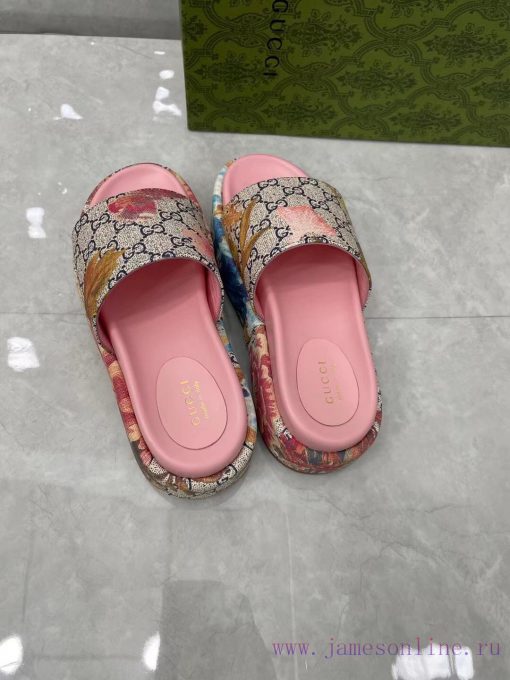 P 2023 Gucci New Super Beautiful Fashion SlippersThe plant patterns with a long history in t2fh7p1u5 - Image 6