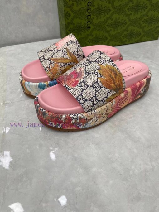 P 2023 Gucci New Super Beautiful Fashion SlippersThe plant patterns with a long history in t2fh7p1u5 - Image 7