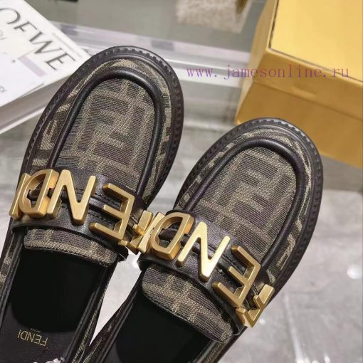 Fendi Domino loafers feature a single kick design with black leather and cowhide material inxodvj72c - Image 5
