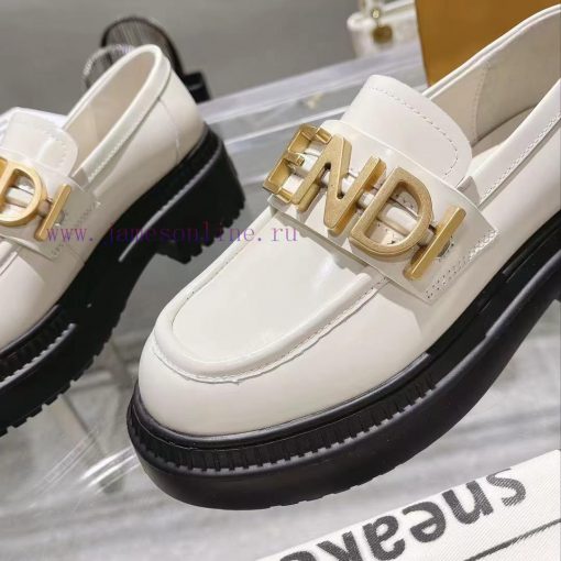 Fendi Domino loafers feature a single kick design with black leather and cowhide material invdqzjuzm - Image 7