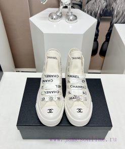 Top tierChanel C Home 2023 vs Spring/Summer Hot Canvas Leisure SeriesThick soled letter canvecgquhli