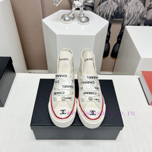 Top tierChanel C Home 2023 vs Spring/Summer Hot Canvas Leisure SeriesThick soled letter canvdxcnm1tu - Image 2
