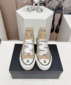 Top tierChanel C Home 2023 vs Spring/Summer Hot Canvas Leisure SeriesThick soled letter canvgocnqhyq